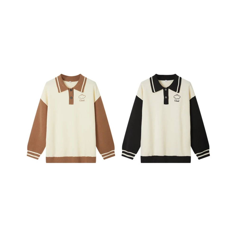 天天惠[限量七折]秋冬翻领毛衫毛衣女时尚2203838百搭时尚