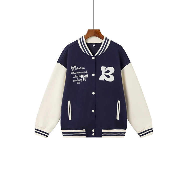 天天惠2024年秋季微宽松棒球服外套秋季女休闲青春活力2402614