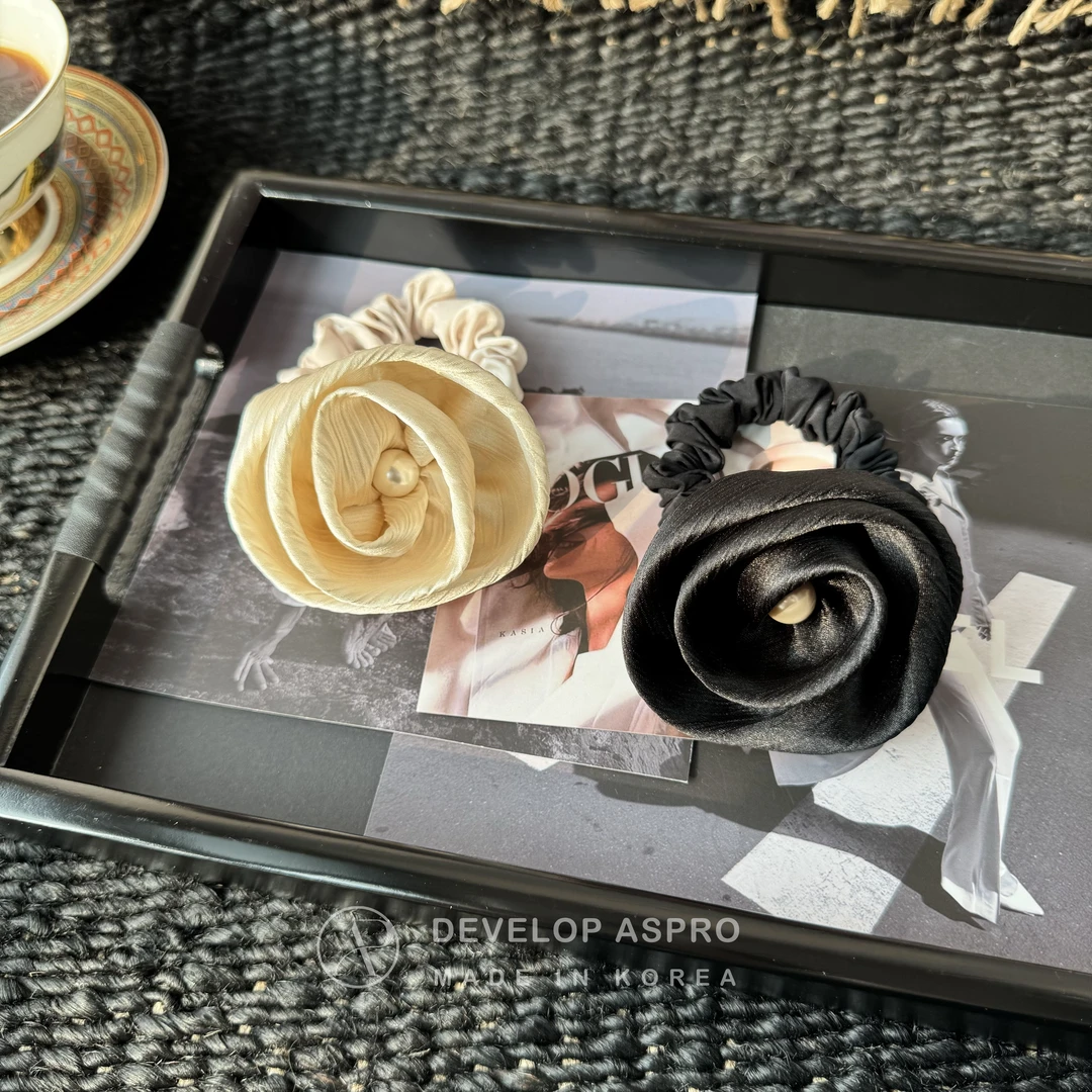 【现货】韩国新款上新发圈正品爆款减龄洋气花朵发圈FS80