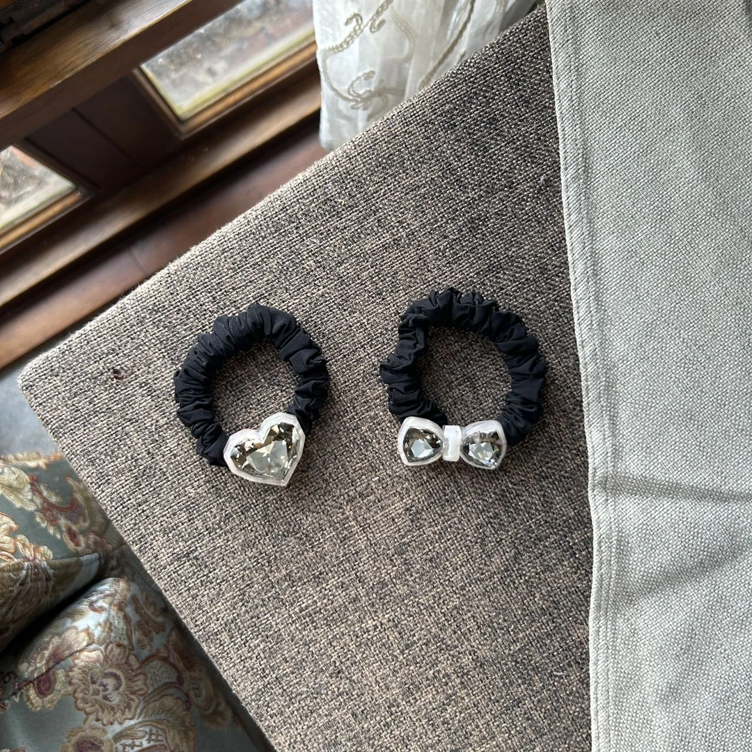 【现货】【醋酸➕水晶】韩国2024新款肠圈发绳正品爆款减龄洋气C59