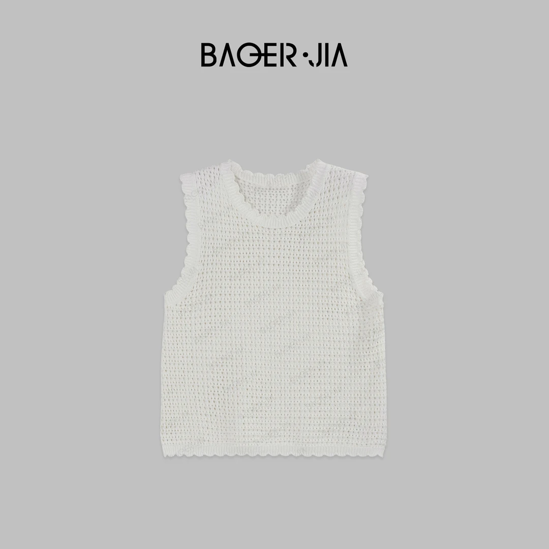 16-宝儿家BJ38224204夏季穿搭新款针织洋气显瘦百搭韩版无袖马甲