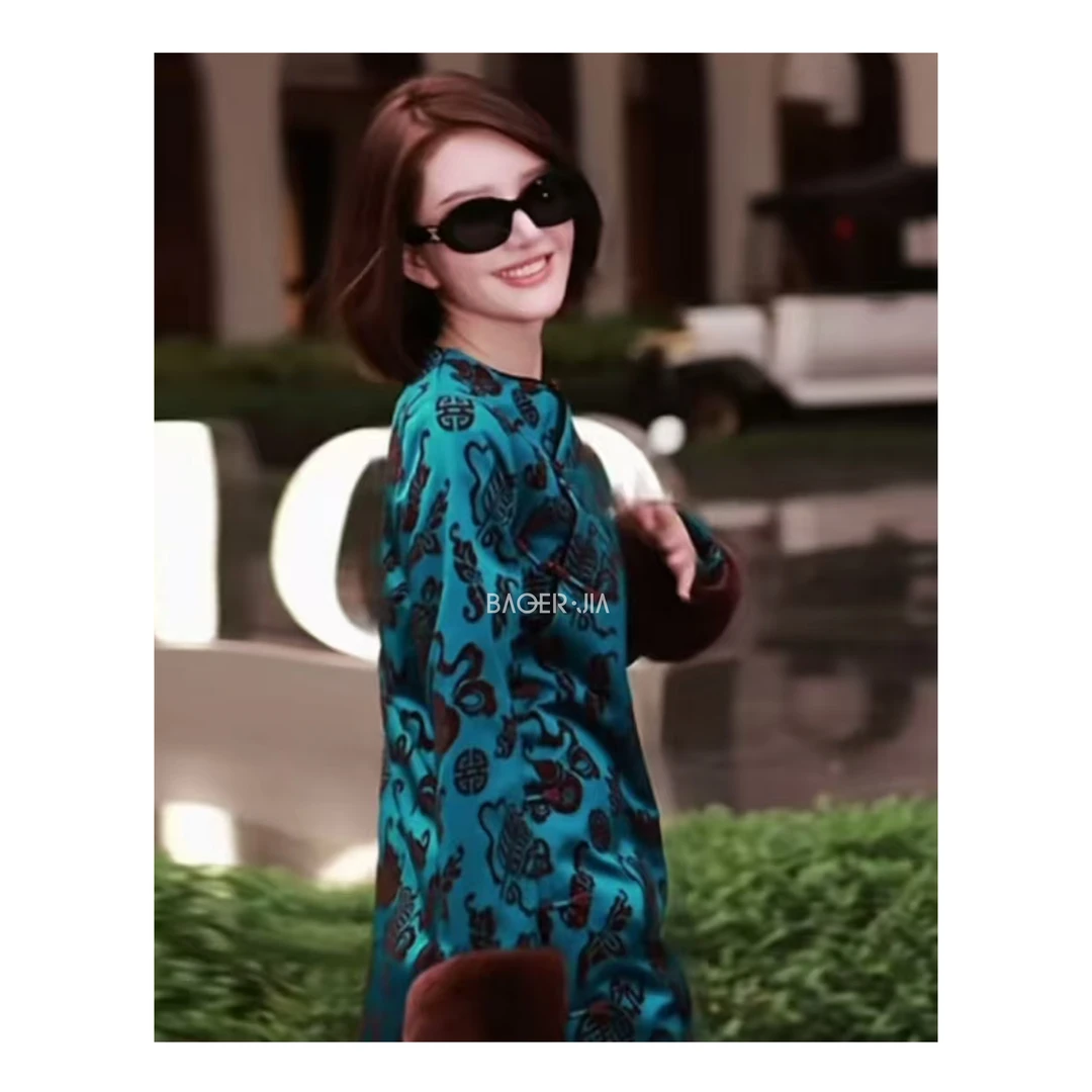 19-【八宝】宝儿家含幂BA70624206秋季款国风定制八宝葫芦连衣裙子