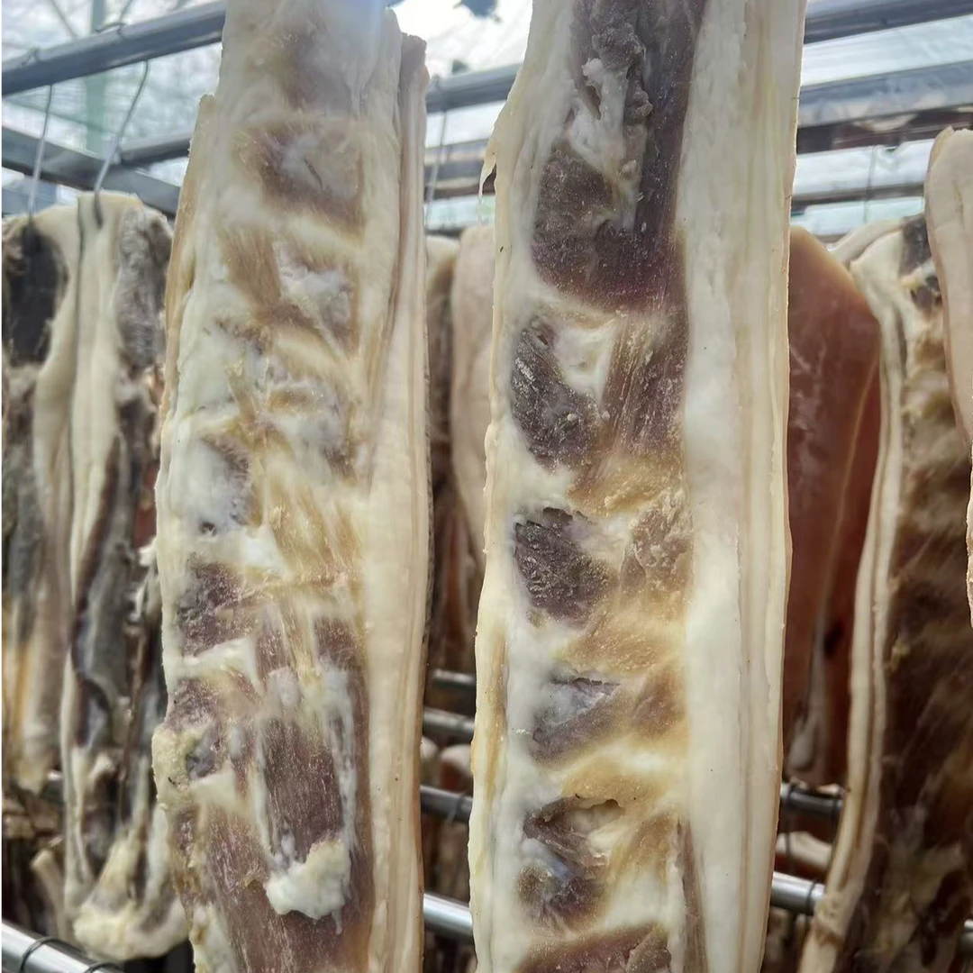 腊黑猪上五花肉 大别山腊肉 咸肉 风干腊肉 自然风干 自然晾晒