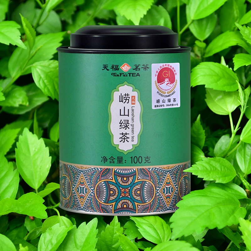 天福茗茶 2025新茶崂山 特产绿茶春茶  山东青岛特产茶叶罐装100G