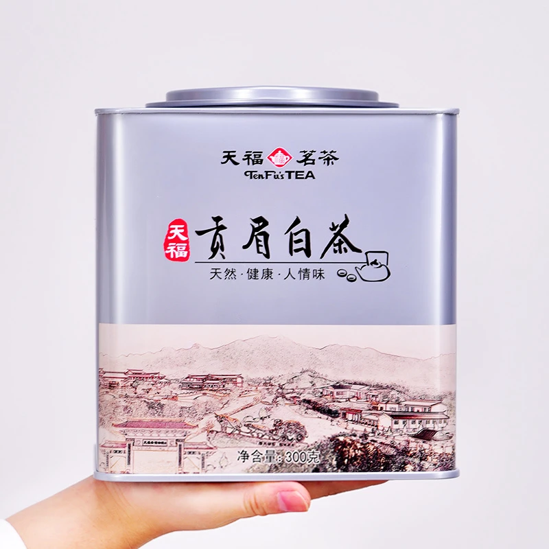 天福茗茶 大红袍 白茶 滇红 绿茶 普洱 日常居家 自饮款罐装500克