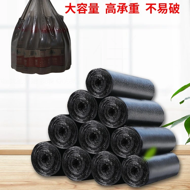 卷装背心式垃圾袋点断式加厚垃圾袋家用环保手提垃圾袋平口垃圾袋