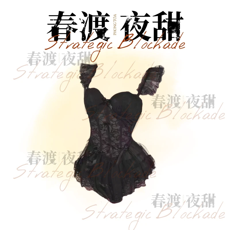 [漫舞]80-160束腰性感辣妹套装马甲束身蕾丝边防滑收腰显瘦战袍