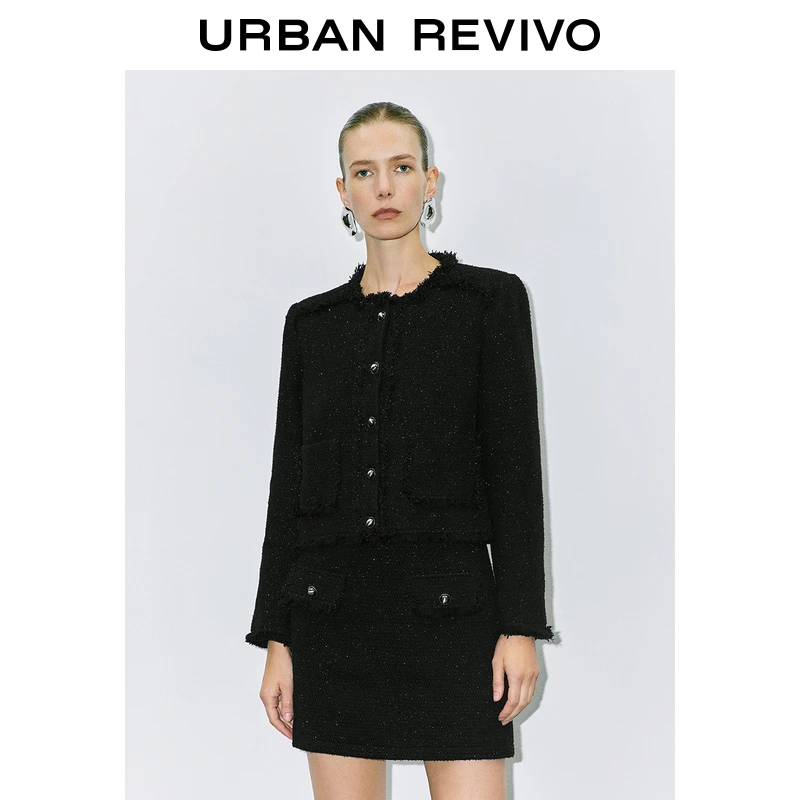 UR女装法式轻熟风小香毛须休闲外套UWM840085