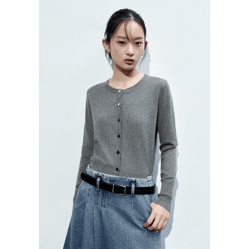 【合】UR冬季女装轻法式气质通勤基础款小外套开衫UWB930003