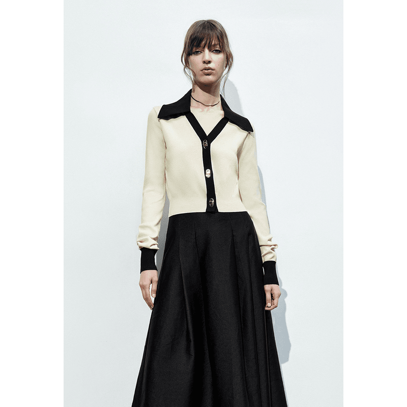 【合】UR秋季女士法式轻熟风针织衫气质纽扣开衫外套UWG930047