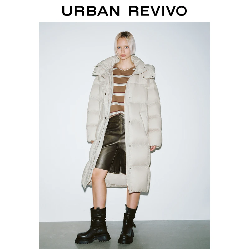 UR2024冬季新款女装潮流百搭可拆卸连帽保暖羽绒UYV140008