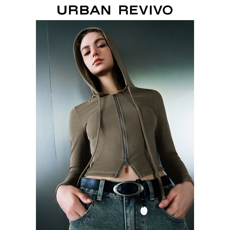 UR2025夏季新款女装潮流休闲百搭修身短款连帽外套UWV140042