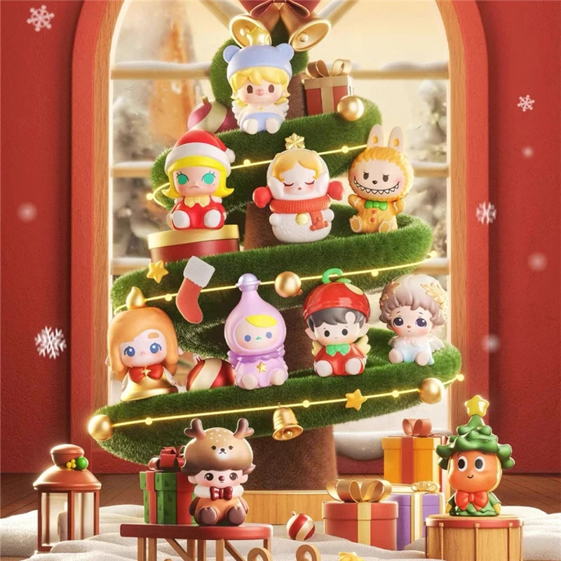 七七【拆盒】泡泡家圣诞派对公仔萌粒系列潮玩盲盒代拆