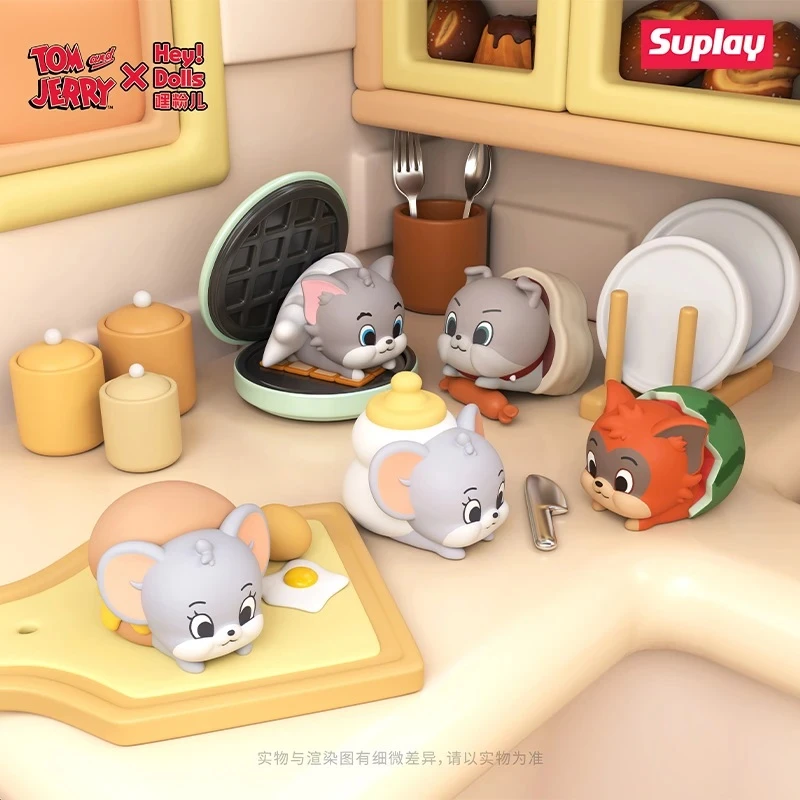 团团【拆盒】猫和老鼠探索美食屋萌粒（许愿）系列潮玩盲盒代拆