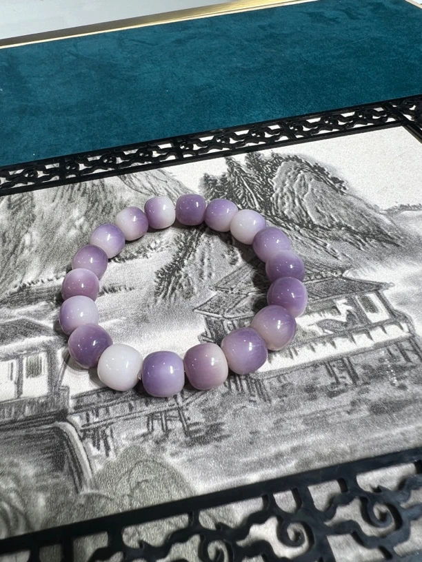 135号-紫飘花菩提桶珠手串