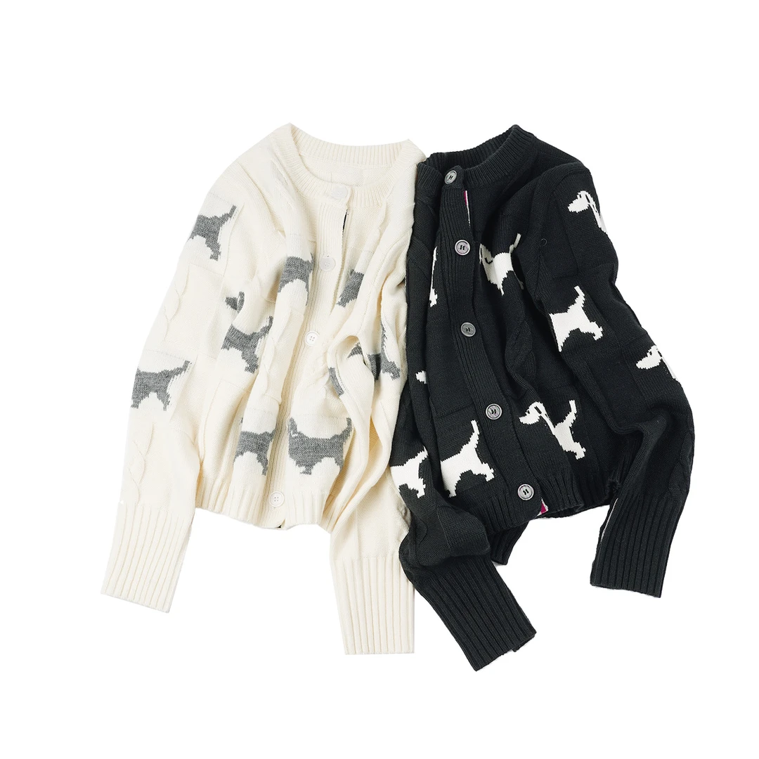 【可爱小狗毛衣开衫】羊.毛CY23MY02热力感穿搭