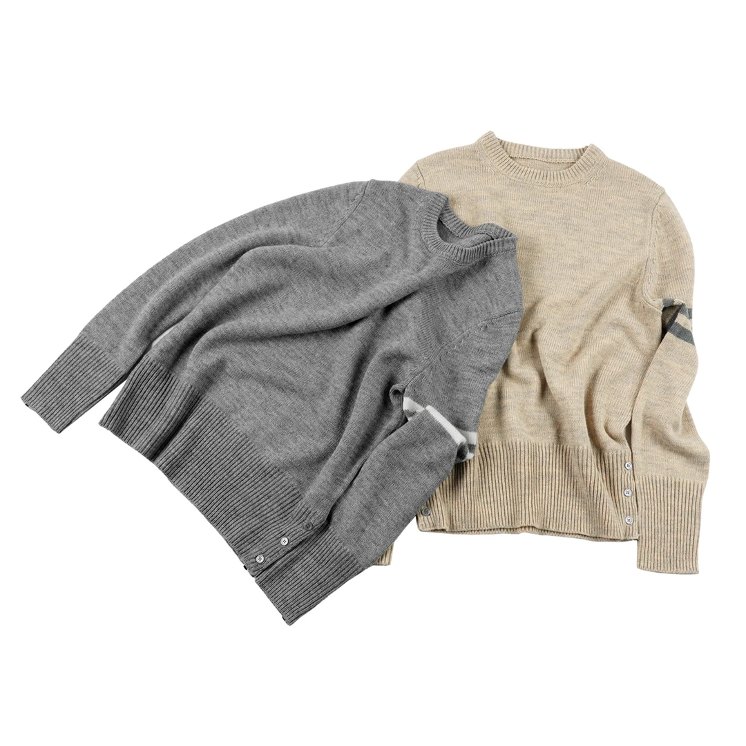 冰冰【衣角扭扣圆领毛衣】XG23MY065长袖针织时尚百搭半高领套头