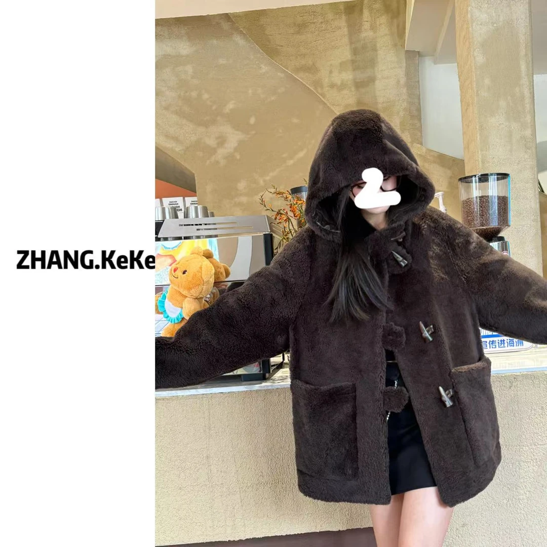 张可可24FW ｜NEW “巴黎冬季”连帽皮草洛曼皮毛一体RY24-1399ZL