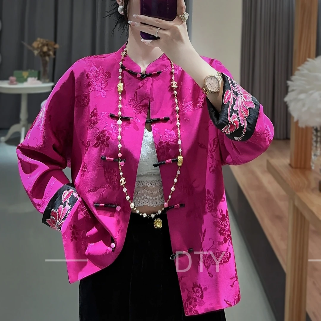 《英家推荐》高定民族风袖口手推绣绣花提花外套