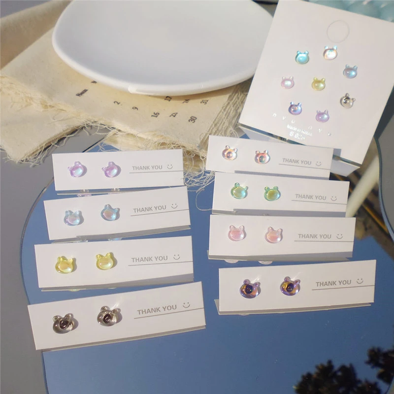 合金耳饰 可爱卡通精致耳钉时尚百搭简约耳饰甜美小清新气质饰品