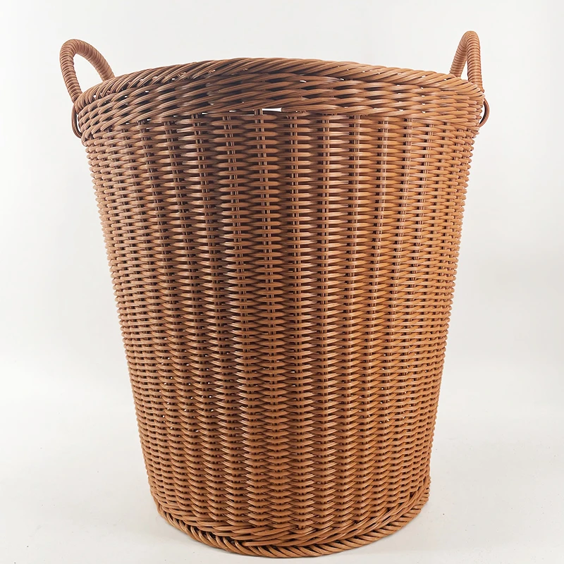 A016'圆形衣物收纳神器脏衣篓大容量防水纯特大号手工编织40*40