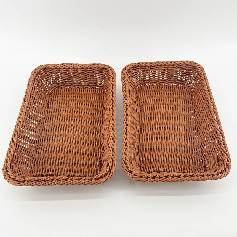 MC22'长方形棕色水果收纳篮两件套