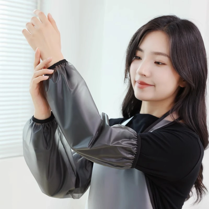 2024新款透明袖套防水防油套袖耐脏上班干活工作专用女款防脏手袖