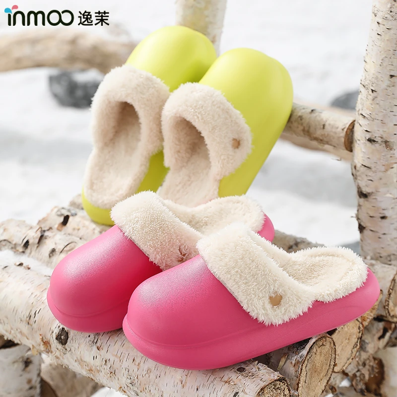逸茉可拆卸防水棉拖鞋女2024新款冬季室内暖冬情侣包头逸茉棉拖鞋