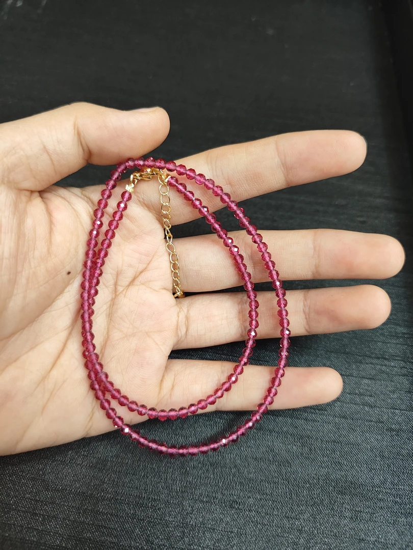 石榴石切割面项链3m+(多样性单个发货)