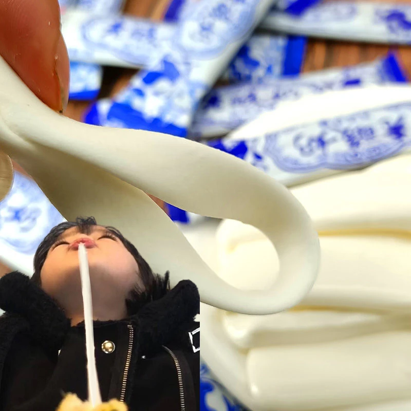 【9.9发50支】拉丝老酸奶风味软糖奶糖果拉丝糖