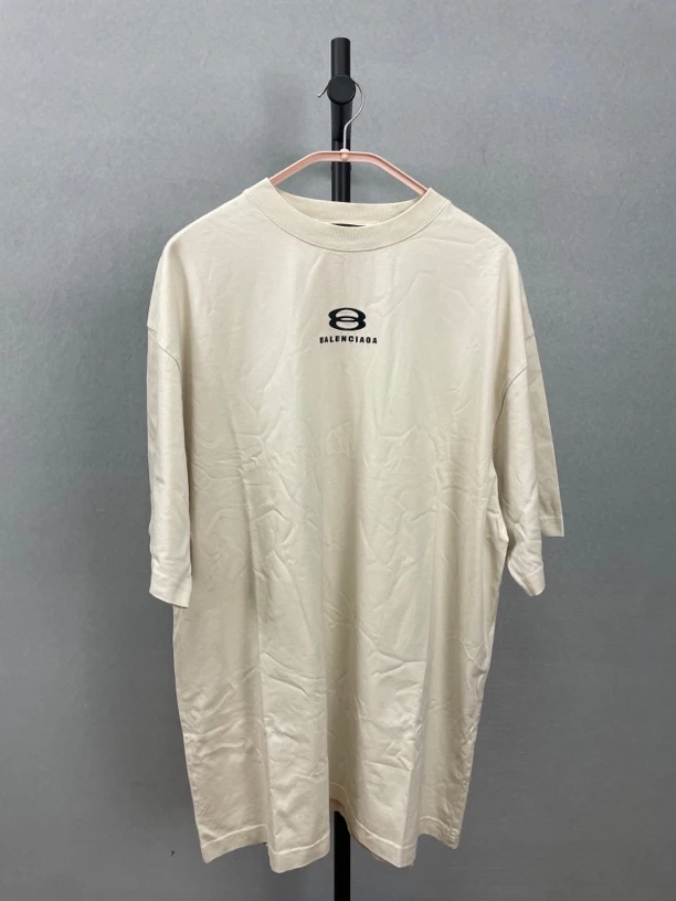 99新 Balenciaga/巴黎世家 纯棉米白色短袖M码