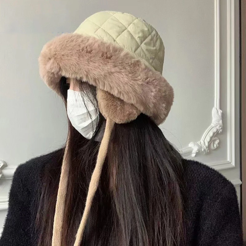 加绒耳罩毛绒女韩版护耳显脸小东北防寒