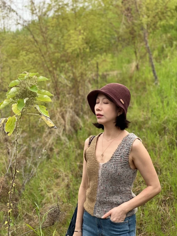 【秋野】异域风情拼色针织背心