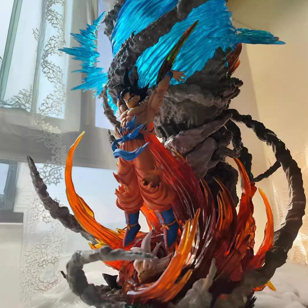 升级版现货 元气弹悟空七龙珠动漫60公分可发光双头雕手办祖国版