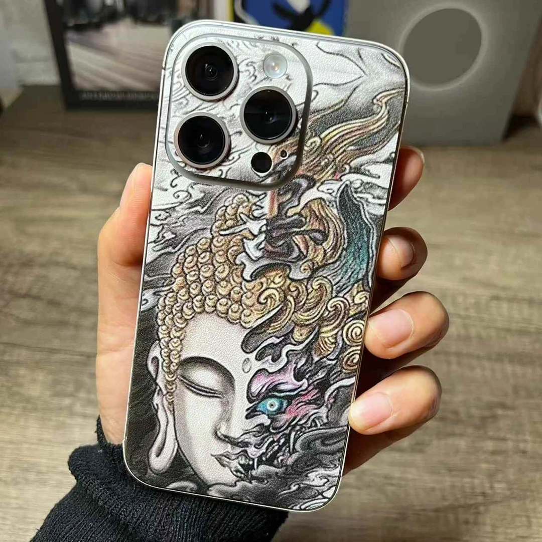 小牛皮纹手机背膜 全包膜后膜边框膜手机背膜