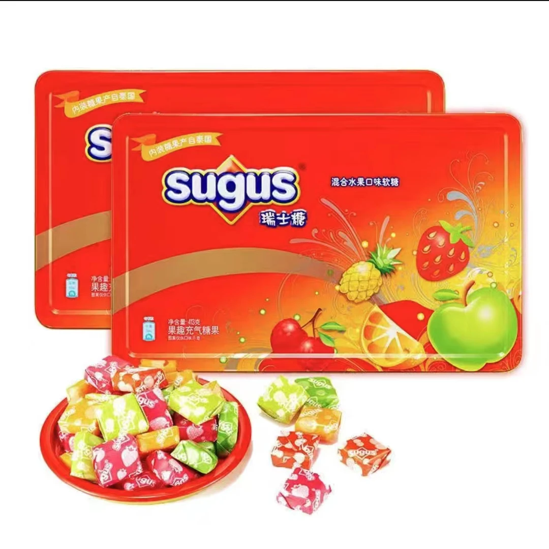 sugus瑞士糖礼盒装儿童零食年货糖果礼物婚庆喜糖混合软糖413g