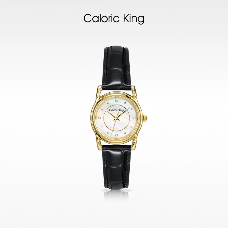 Caloric King复古系列设计感时尚皮带款手表女款