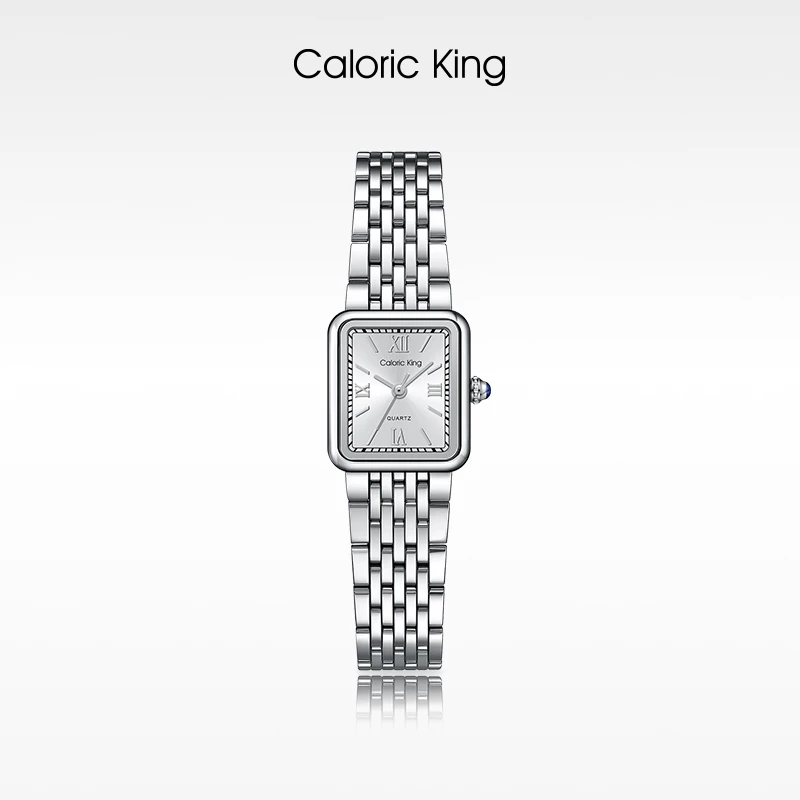 Caloric King凯卡思经典时尚小方块简约方形防水石英女表轻奢手表