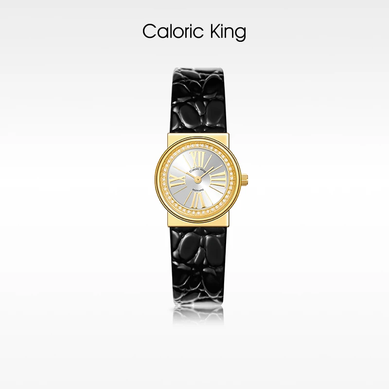 凯卡思Caloric King经典系列时尚休闲气质皮带复古女款腕表