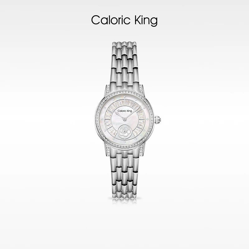 凯卡思Caloric King【璀璨花语】高奢七彩母贝名品八星钻手表女款