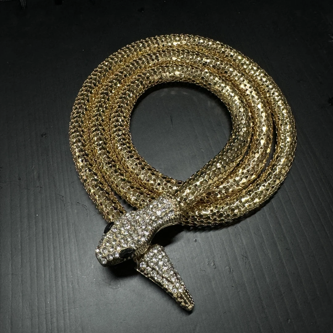 铜合金项链 个性欧美蛇蛇项链 4228