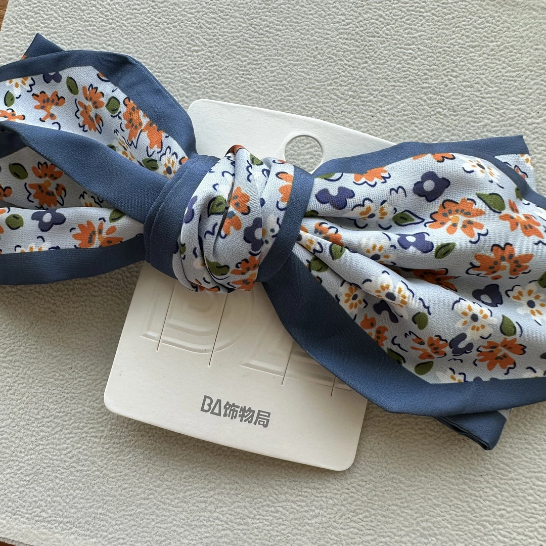 蓝色大蝴蝶结夹 2210