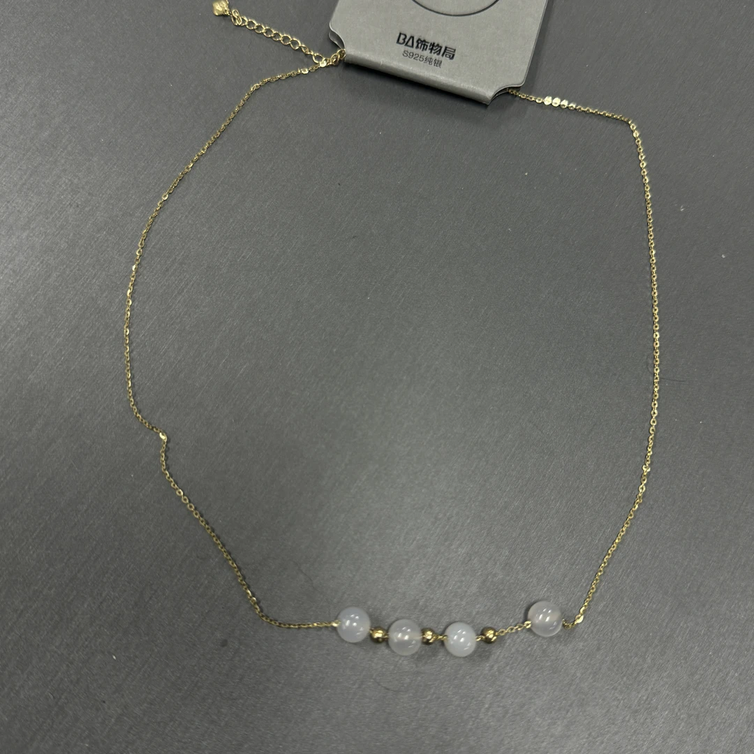 坠链均925银 简约小众吊坠项链 2905