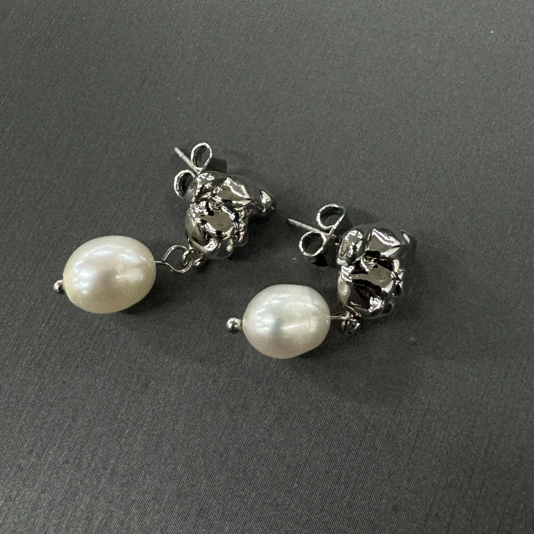 铜合金耳饰 时尚斗牛犬耳钉 2331