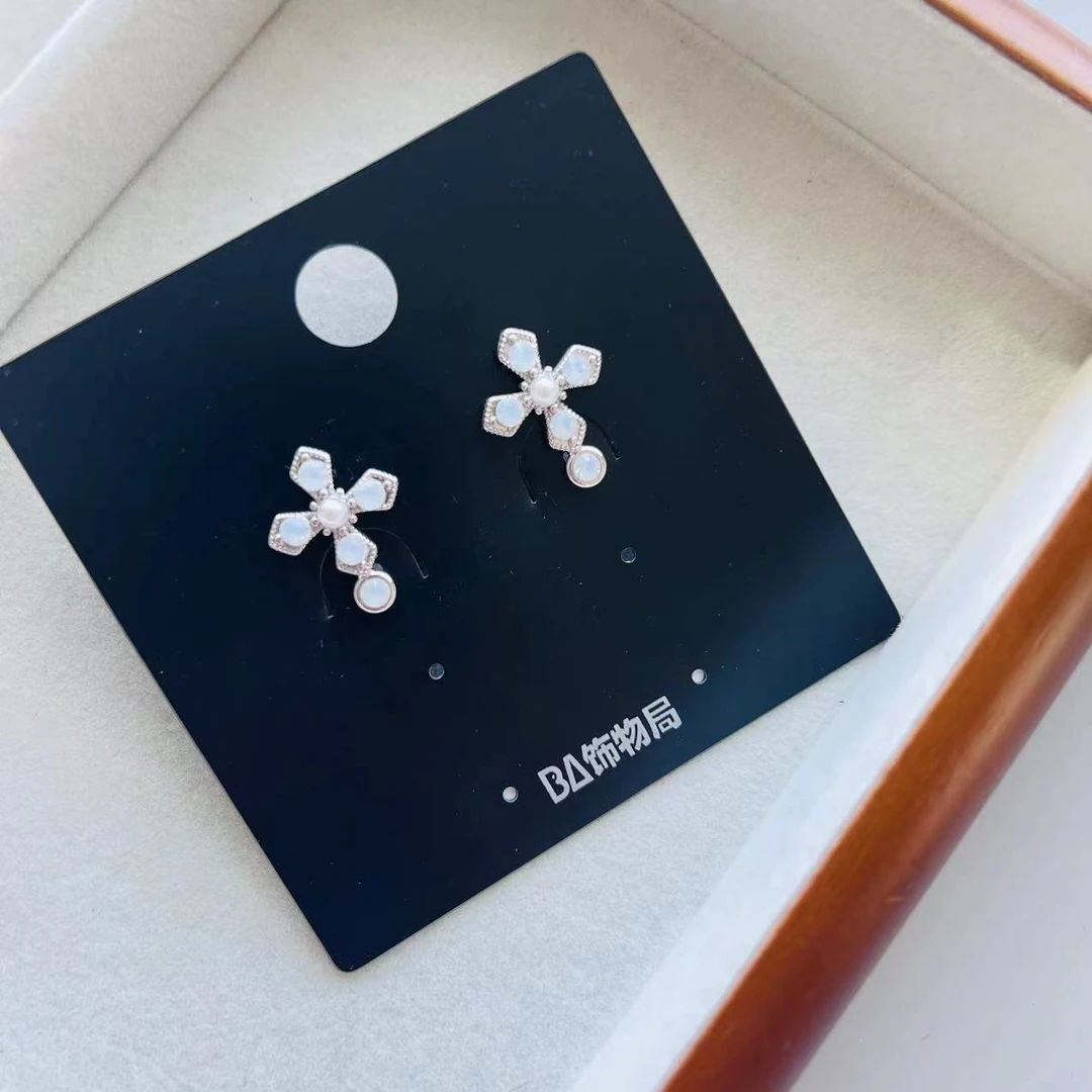 BA 铜合金耳饰 21343 经典简约十字架耳饰耳钉