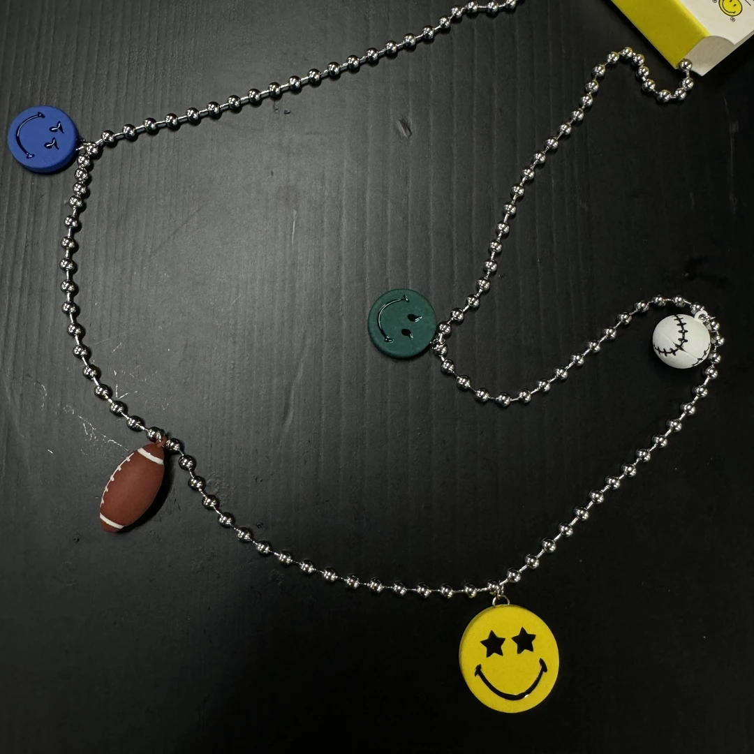 铜合金项链 时尚快乐运动吊坠项链 3729