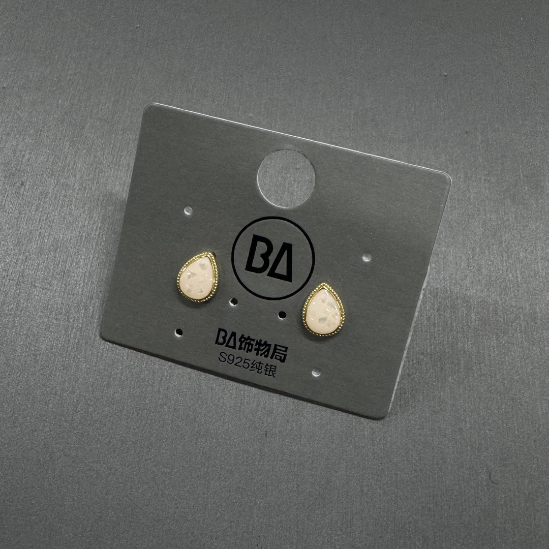 925银合成锆石耳饰 时尚简约耳钉 3408