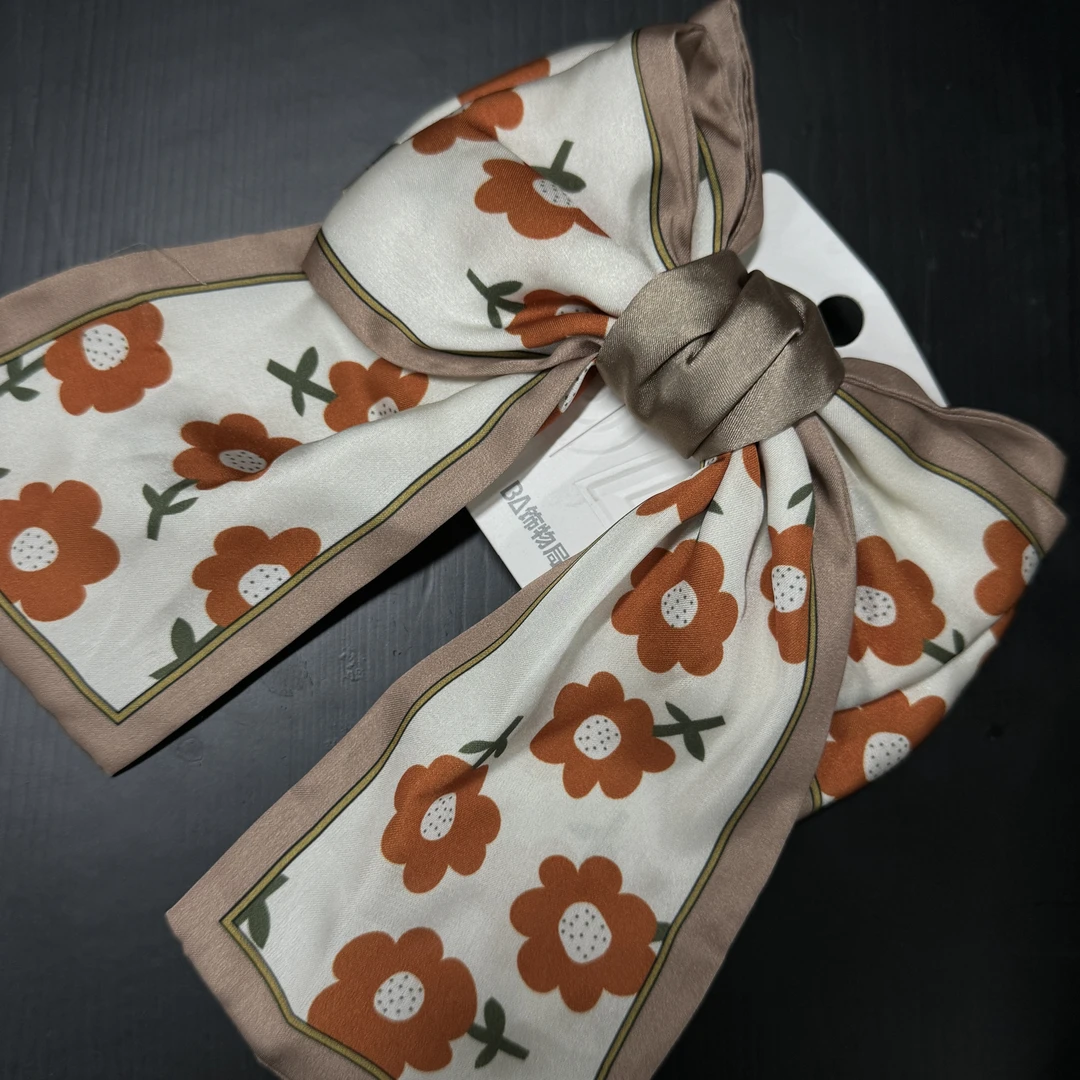 时尚小花大蝴蝶结发夹 3730