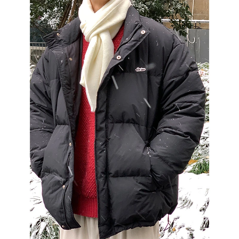 藤原不卖豆腐日系防风防泼水白鸭绒加厚保暖男士新款羽绒服2586