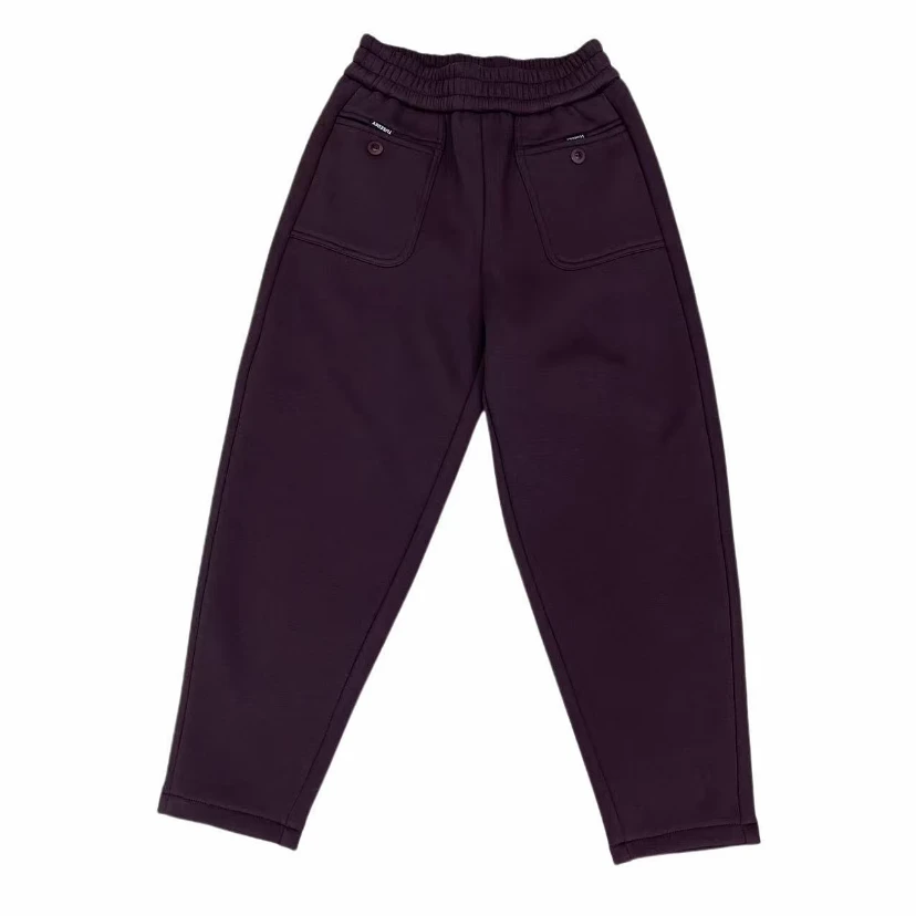 小个子加绒加厚休闲卫裤女2024冬季新款高腰显瘦时尚运动哈伦裤